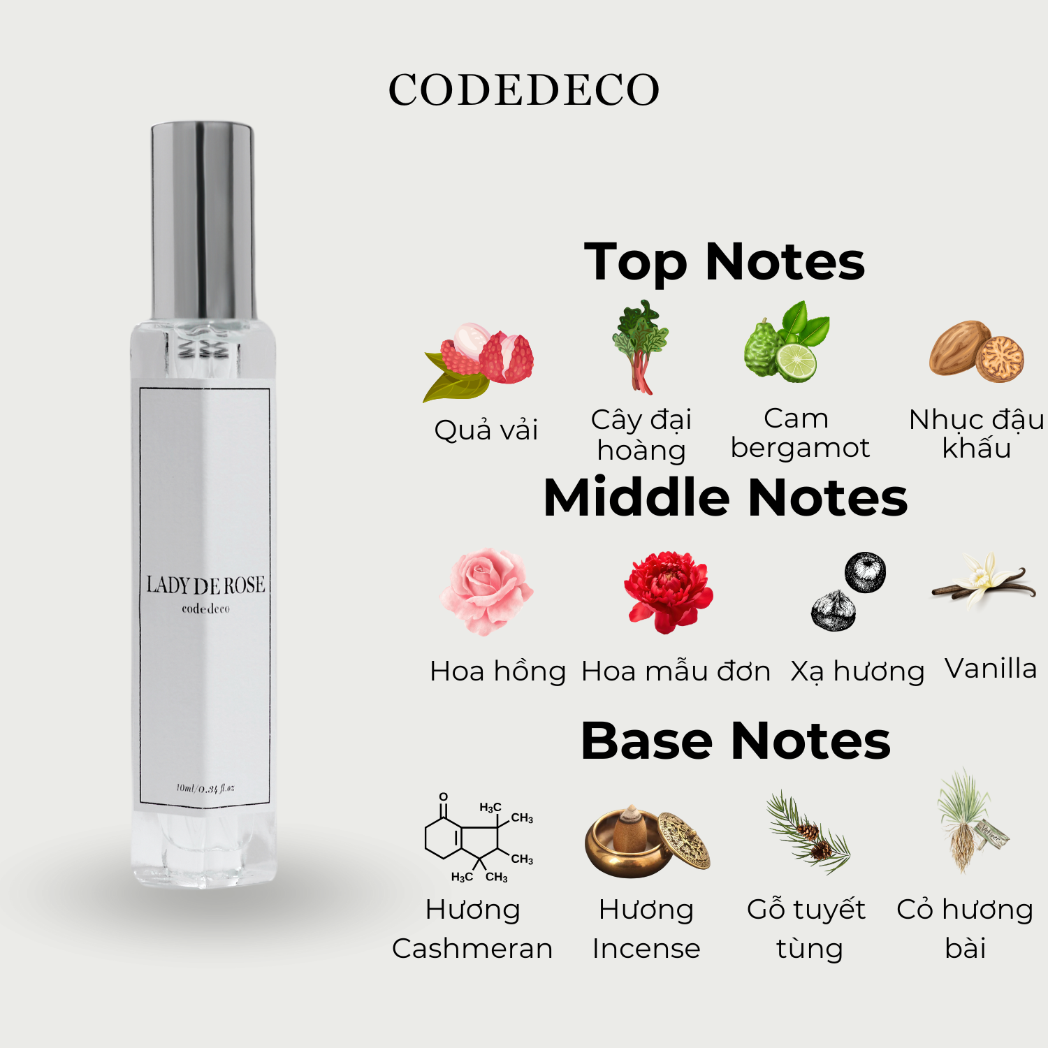 Lady De Rose 10ml xịt